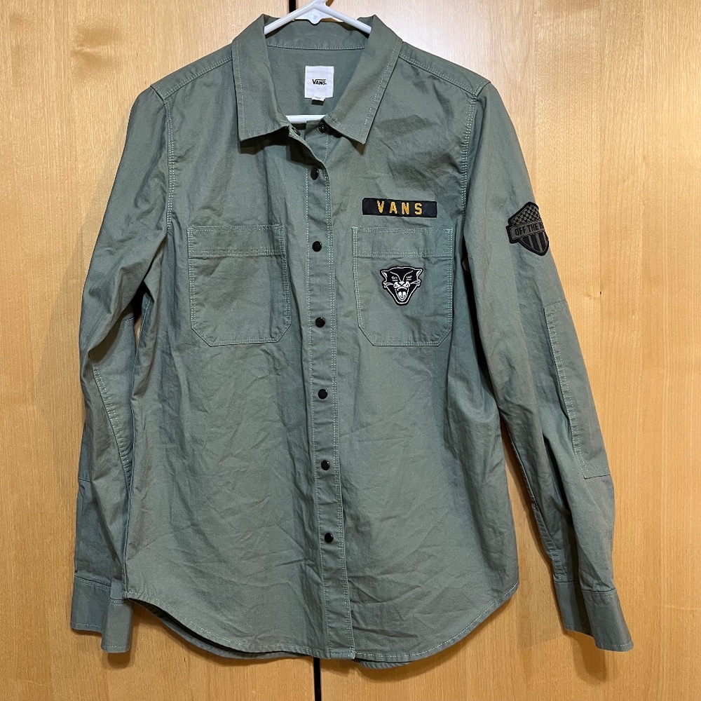 Van's Long Sleeve collared shirt Off the Wall Skater